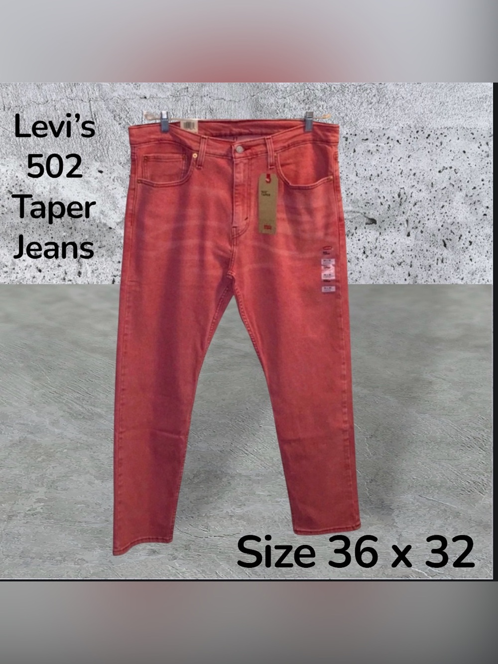 Men’s Levi’s 502 Taper Jeans Size 36 x 32 NWT